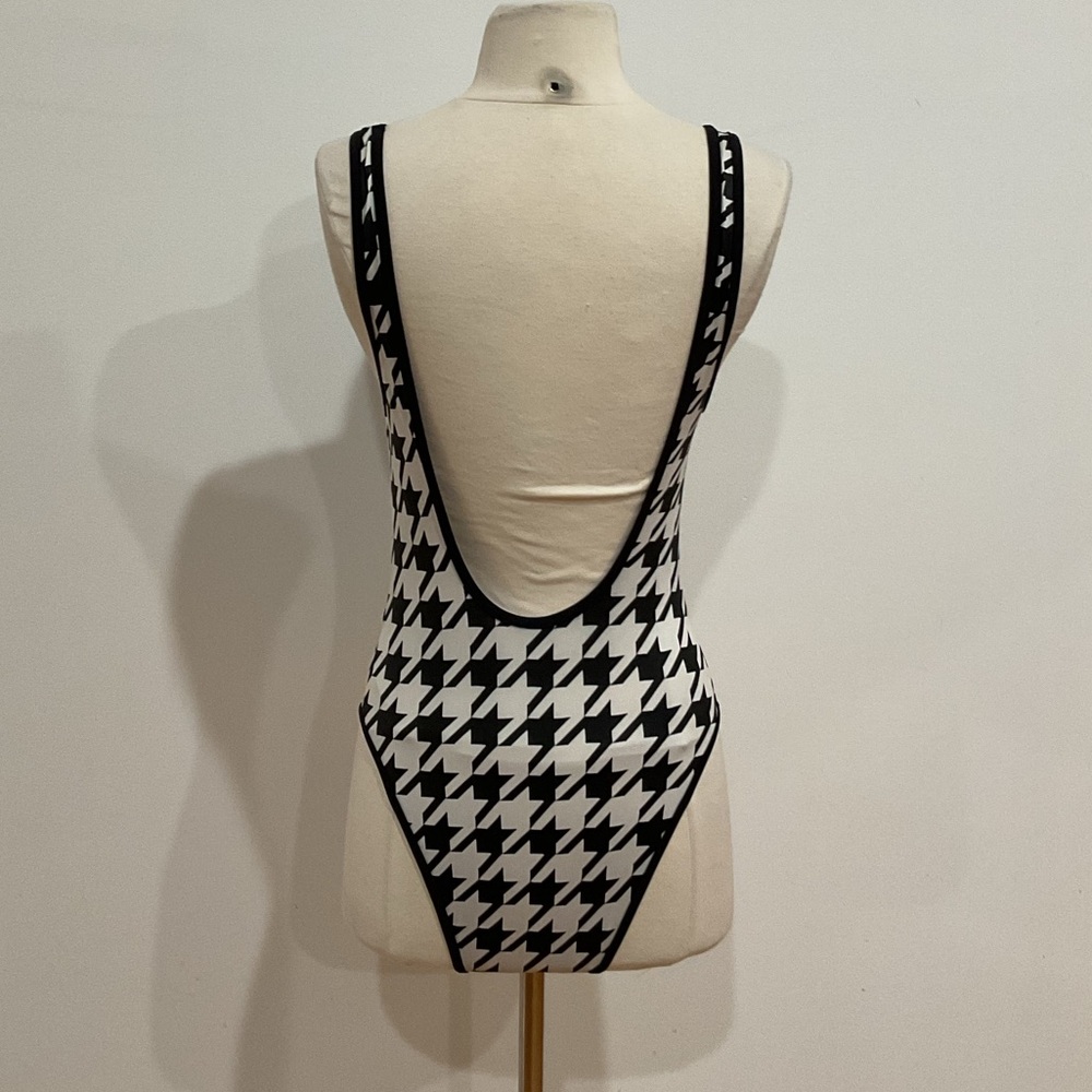 Balmain Black and White One Piece Swimsuit - Picture 6 of 9